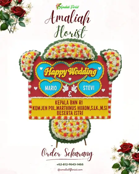 Papan Bunga Pernikahan Kokalukuna